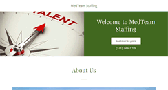 Desktop Screenshot of medteamstaffing.com